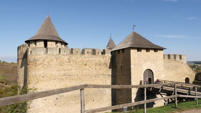 View of the old Khotyn Fortress