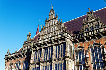 Fototapeta premium Bremen, buildings, roofs, windows, arches