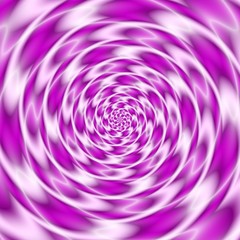 psychedelic round spiral pattern background pink purple violet and white colored