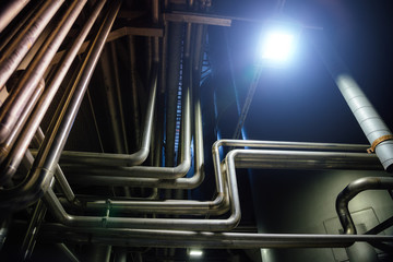 Pipeline system in brewery for component transportation 