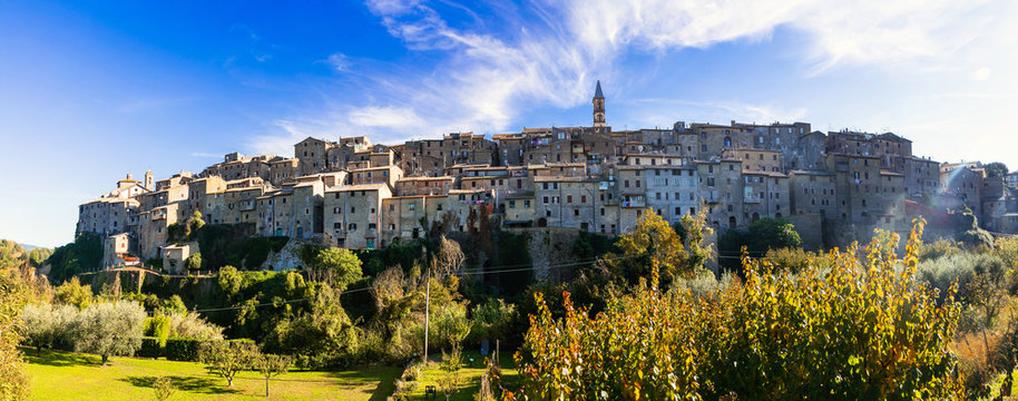 Traditional medieval hilltop villages of Italy- Grotte di Castro. Viterbo province
