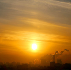 Fototapeta premium Photo of a beautiful sunset landscape