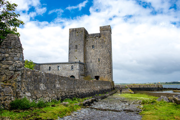 Fototapeta na wymiar Landscape of Oranmore castle in county Galway. Irelan, Uk.