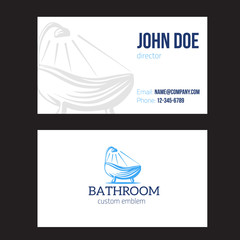 Business card for plumbing service on white background. vector design illustration