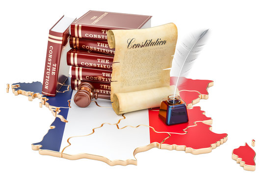 Constitution of France concept, 3D rendering