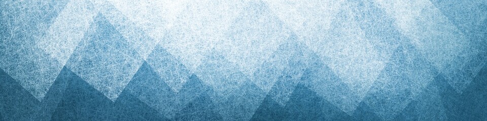 Fototapeta premium abstract blue background with white triangles and rectangle shapes layered in contemporary modern art design banner or website header