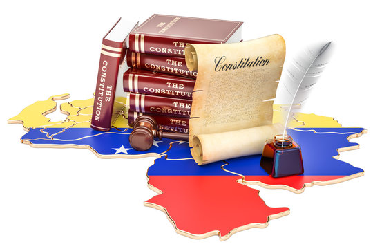Constitution of Venezuela concept, 3D rendering