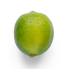 Lime on white background isolation