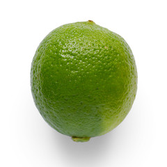 Lime on white background isolation