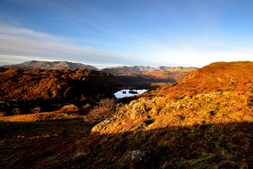 Sunlight on the Loughrigg Fell