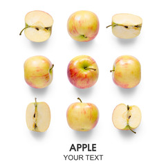 Seamless pattern with apple