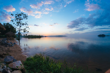 Ukerewe Lake Victoria Sunrise - obrazy, fototapety, plakaty