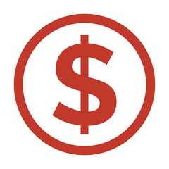 Money icon on white background.