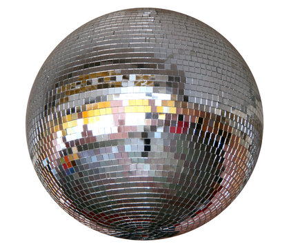 Isolated silver night club lighting  mirror-ball