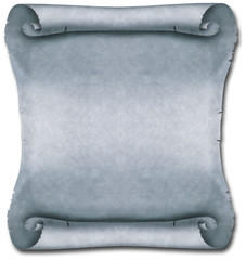 Square gray blank Ancient Scroll with curved corners