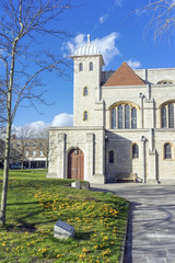 Fototapeta na wymiar Portsmouth Cathedral in the Winter sunshine