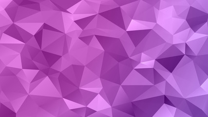 Abstract low poly background of triangles in Lilac, pink colors. Substrate for design. 16:9