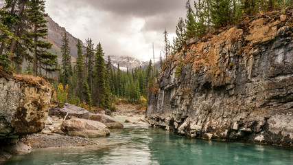 Plakat Marble Canyon in Yoho National Park during Autumn