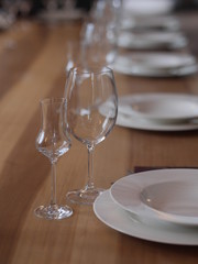 table set for  meal