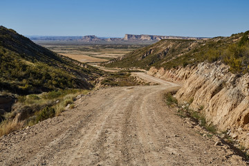 Berdenas Reales desert in Navarra province, Spain