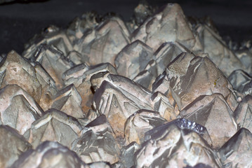 natural conglomerate of large untreated amethyst crystals