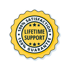 Lifetime Support guarantee label illustration