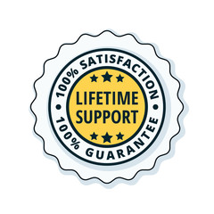 Lifetime Support guarantee label illustration