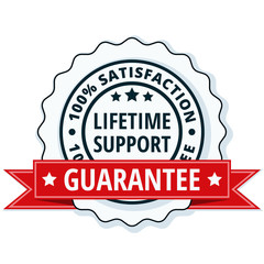 Lifetime Support guarantee label illustration