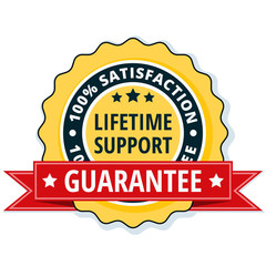 Lifetime Support guarantee label illustration