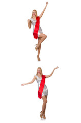 Obraz premium Beauty contest winner isolated on the white