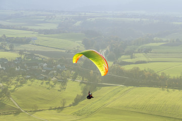 high angle paragliding scenery © PRILL Mediendesign