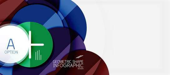 Obraz premium Colorful geometric circle modern abstract background