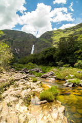 Fototapeta na wymiar serra da canastra brazil park national falls danta