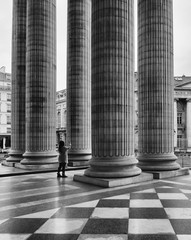 The external colonnade of the Pantheon in Paris. - 192775386