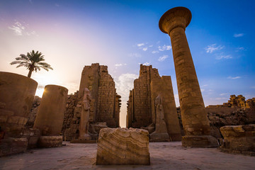 The ancient Karnak temple in Luxor, Egypt