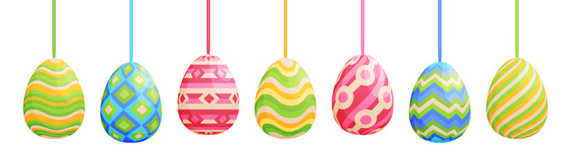 Œufs de pâques colorés