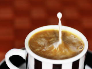 coffee with milk drop