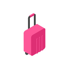 Suitcase Icon Isometric Luggage Isolated Travel Concept Vector Illustration