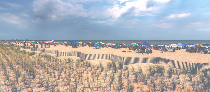 Beach During the Summer on the East Coast of the United States in Ocean City, New Jersey