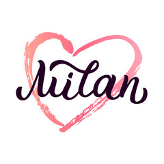 Milan hand lettering