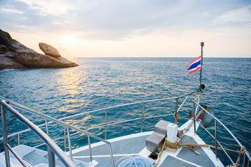Obraz na płótnie Canvas View from boat on andaman sea