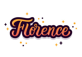 Florence hand lettering