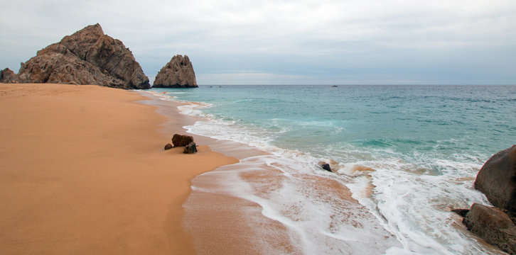 Divorce And Lovers Beach On The Pacific Side Of Lands End In Cabo San Lucas In Baja California Mexico BCS