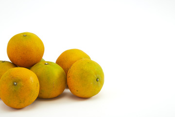 Orange on a white background