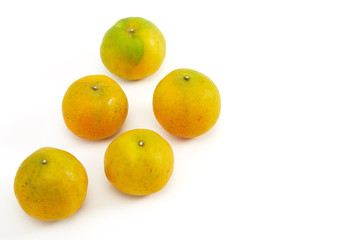 Orange on a white background