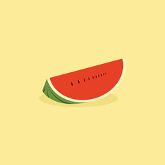vector illustration small slice of water melon fruits, water melon icon, icon fruits, fruits illustration