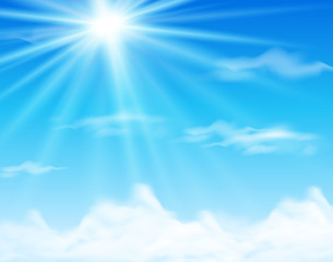 Sky background with bright light