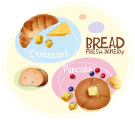 Poster design for bread fresh bakery