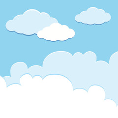 Background template with clouds in sky