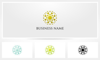 Obraz premium Logo kwiatu mniszka lekarskiego